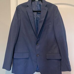 J M Haggar Men's Slim Fit modern suit coat. Navy Blazer, 40L